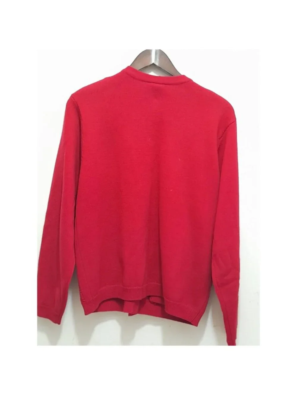 Vtg Talbots Cable Knit Cardigan Merino Wool Winter Holiday Outdoor Warm Size L